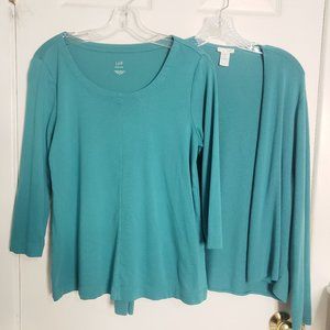EUC J.Jill Ocean Twin Set, M